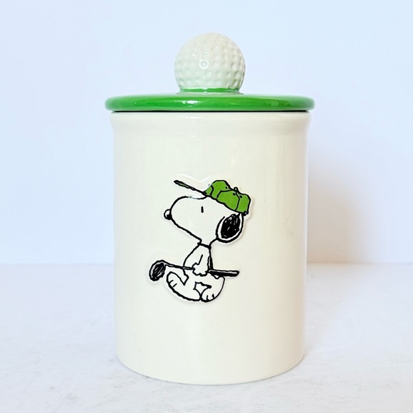 Rae Dunn | Kitchen | New Rae Dunn Peanuts Snoopy Tee Time Lidded ...